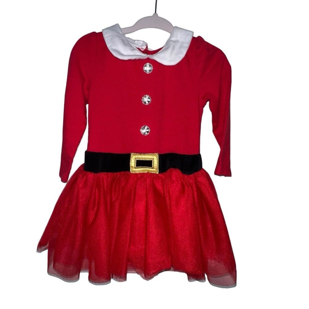 Koala Kids 12-18 Months Mrs Santa Dress Tutu Tule Red‎ Christmas Holiday Toddler